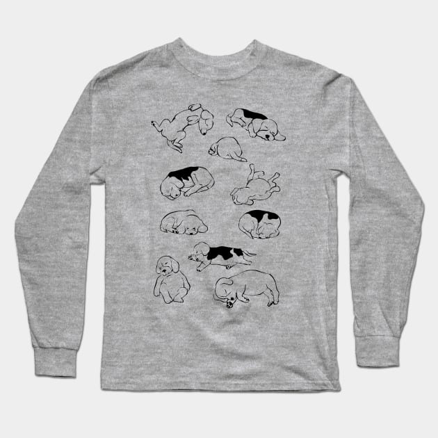 More Sleep Beagle Long Sleeve T-Shirt by huebucket